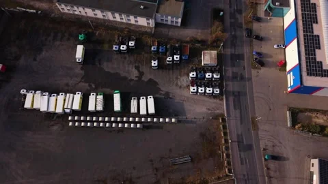 Rooftop Solar Installations Facilitate Efficient Industrial Loading Processes Stock Footage 343839419