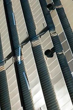 Rooftop solar panels Stock Photos