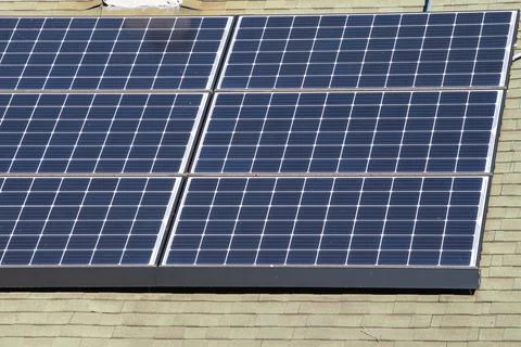 Rooftop solar panels Foto stock