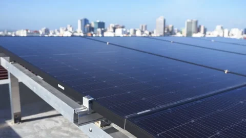 Rooftop Solar Photovoltaic Array in Santo Domingo Stock-Footage 337137133