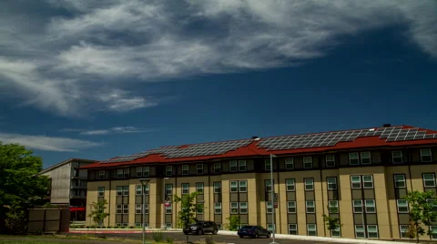 Rooftop solar time lapse Video stock 61744426