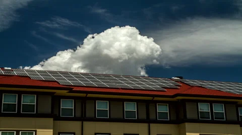 Rooftop Solar Timelapse Video stock 61744502