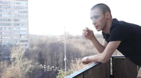 Rooftop summer smoaking Stock Footage 62221099