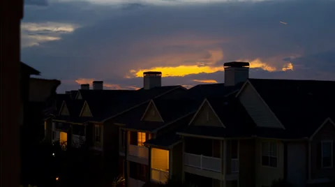 Rooftop Sunrise - 4k RAW HDR timelapse Stock Footage 27660945