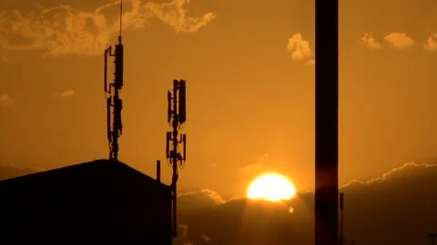 Rooftop Sunset Stock Footage 85833128