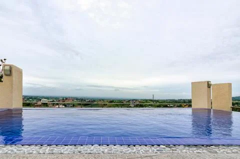 Rooftop Swimming Pool Foto stock