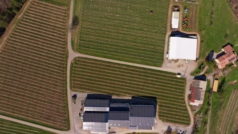 Rooftop system gathers sunlight on remote French property Stock Footage 307317112