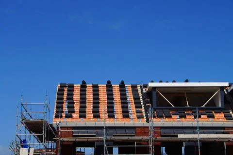 Rooftop tiles on a rooftop Stock Photos