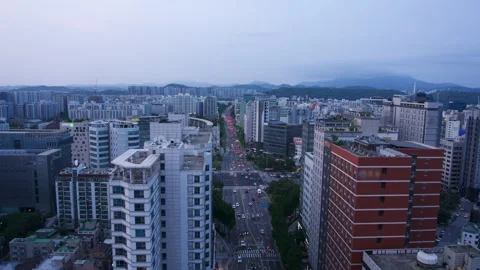 Rooftop timelapse of a city skyline Stock Footage 340240151
