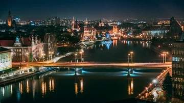 Rooftop timelapse - Wroclaw Видео 85486506