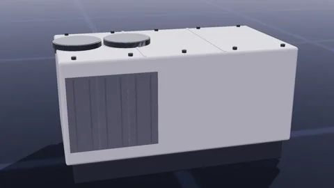 Rooftop unit hvac plant 3d loop 3D animation seamless loop Stock-Footage 341781679