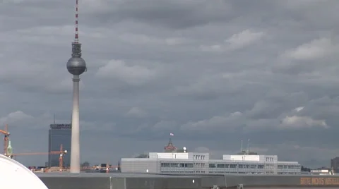 Rooftop view of Berlin Stock Footage 64124101