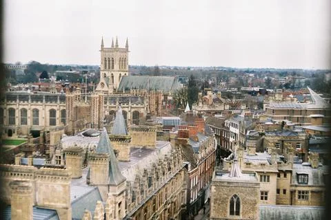 Rooftop view of Cambridge, UK Stock Photos