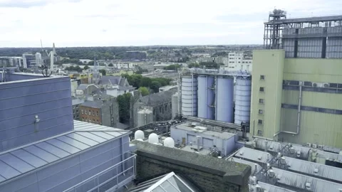 Rooftop view of Dublin City 2 Stock Footage 133245270