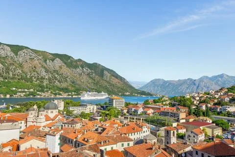 Rooftop view of Kotor Stock Photos