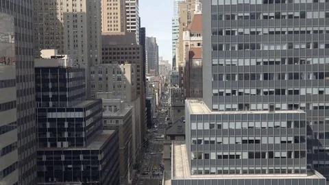 Rooftop View of Midtown Manhattan, New York City. 4K UHD. Stock Footage 76974781