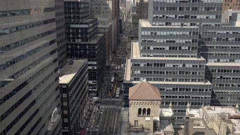 Rooftop View of Midtown Manhattan, New York City. 4K UHD. Stock Footage 76974817