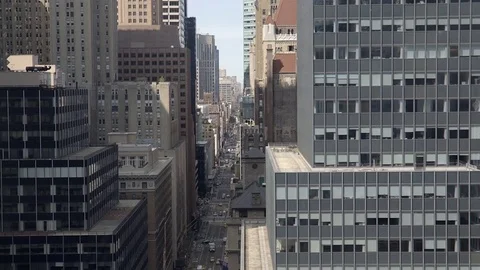 Rooftop View of Midtown Manhattan, New York City. 4K UHD. Stock Footage 76974893