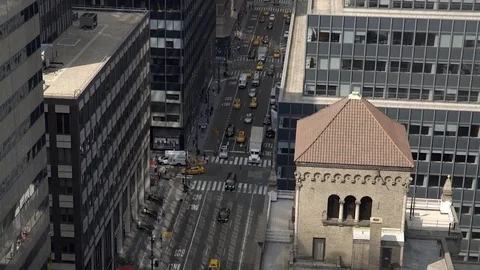 Rooftop View of Midtown Manhattan, New York City. 4K UHD. Stock Footage 76975002