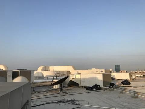 The rooftop view in the morning Stock Photos