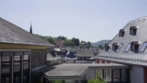 Rooftop View Over Historic Old Town of Saarburg, Germany Vídeo Stock 333458584