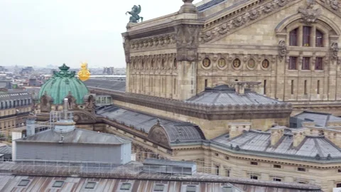 Rooftop view of Palais Garnier in Paris on February 5 2025 Stock Footage 314041082