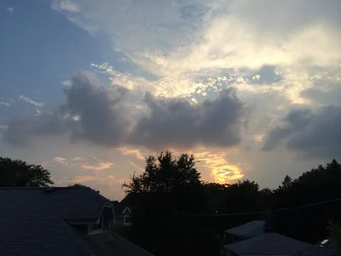 The rooftop view Stockfoto's