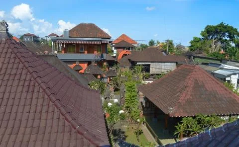 Rooftop View of Ubud Area Stock Photos