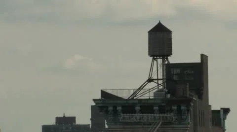 Rooftop Water Tower Video stock 10306540