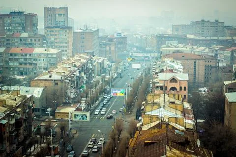 Rooftop Yerevan view Foto stock