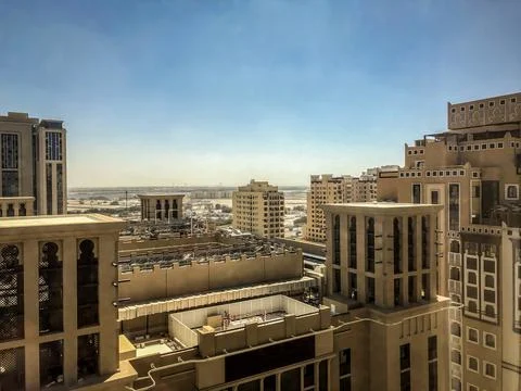 Rooftops of Al Jaddaf Stock Photos