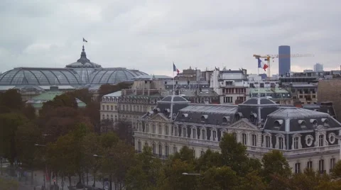 Rooftops along the Champs-Elysees Video stock 57222347