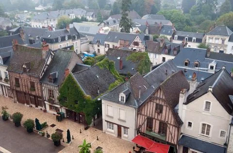 Rooftops in amboise Stock Photos