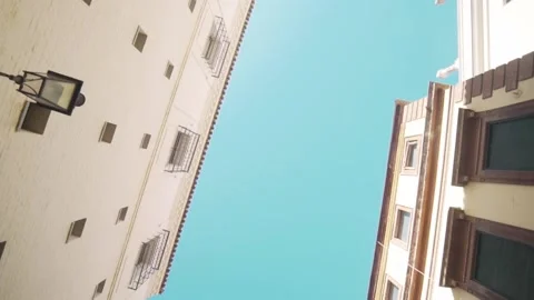 Rooftops and blue skies in Spain Stock Footage 130416229