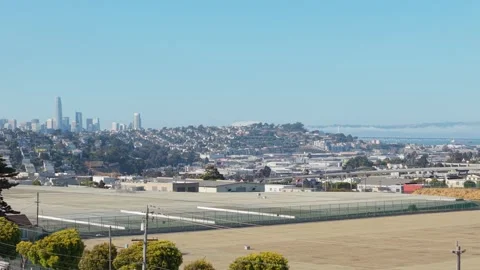 Rooftops and Trees Form a Patchwork in Bernal Heights. Stock Footage 312373597