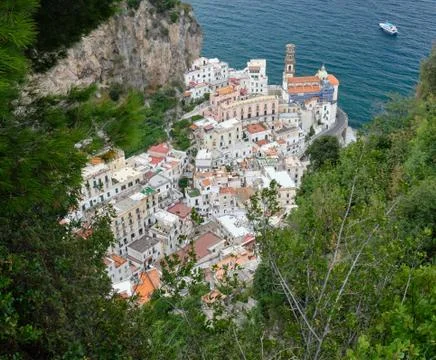 Rooftops in Atrani, Itally Foto stock