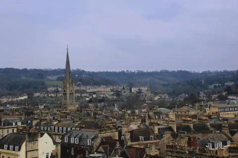 Rooftops of Bath, UK Stock Photos