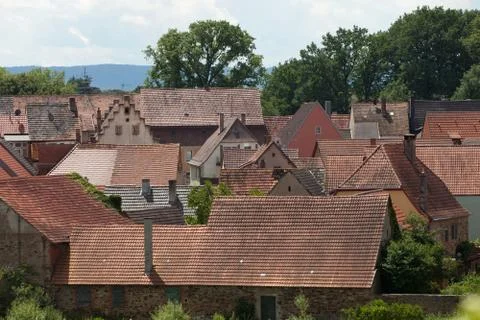 Rooftops of an baverian oldtown Stock Photos