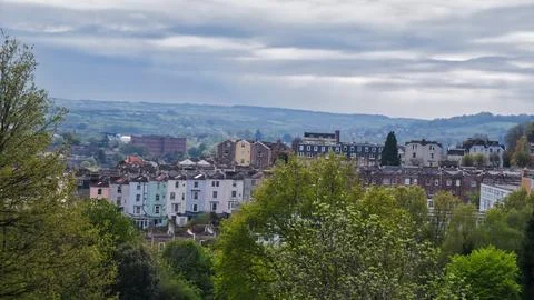 Rooftops of Bristol from Brandon Hill 库存照片