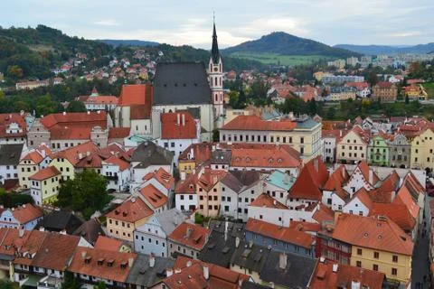 Rooftops cesky krumlov Stock Photos