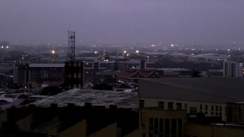 Rooftops of a City Skyline co Stock Footage 116747219