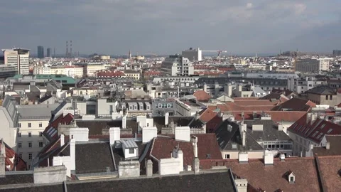 Rooftops in the city of Vienna Stockbeeldmateriaal 274916421