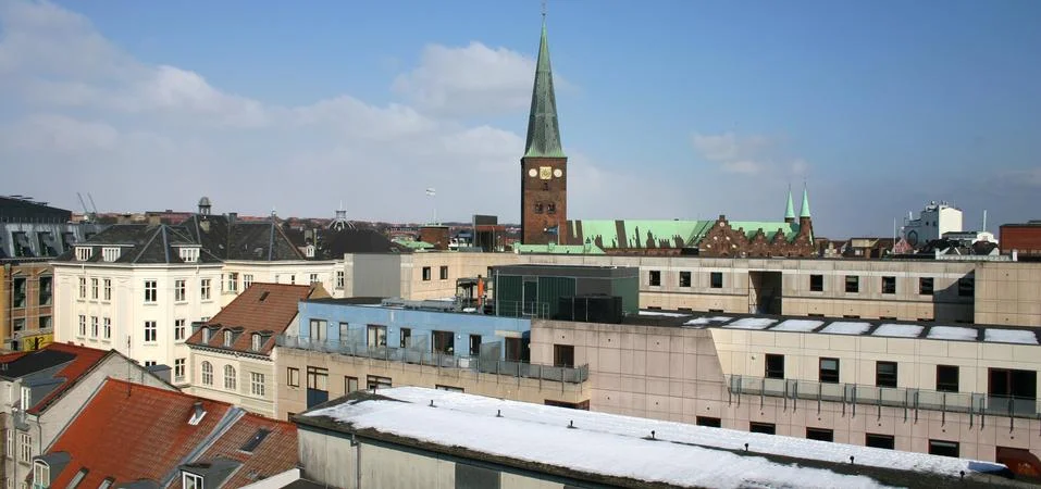 Rooftops city view Stock Photos