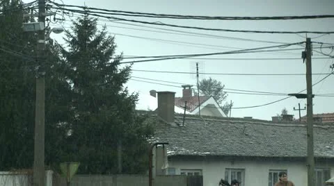 Rooftops covered with snow 13 Stock Footage 10711416