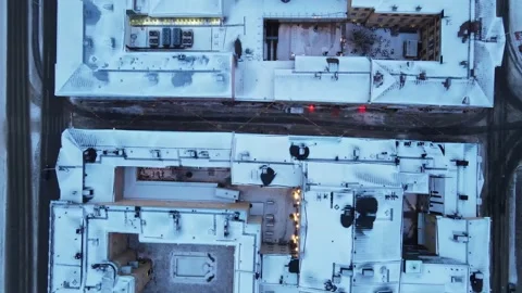 Rooftops covered in snow in Helsinki Stock-Footage 171259898