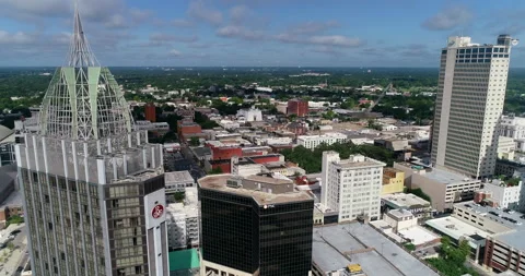 The rooftops of downtown Mobile Stock Footage 201283480