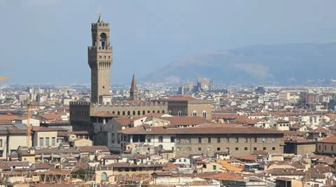 The rooftops of Florence Stock Footage 11520081
