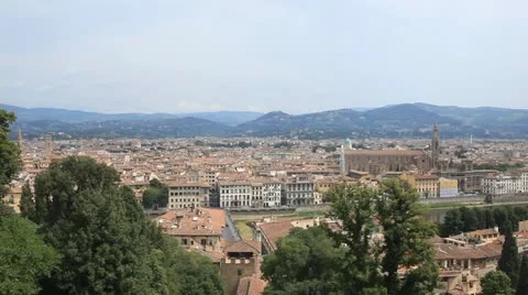 The rooftops of Florence Stock Footage 11520181