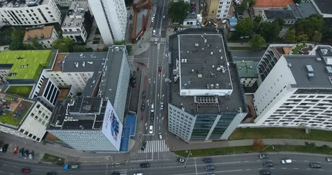 Rooftops. Flyover. Overhead View Stock Footage 92716451