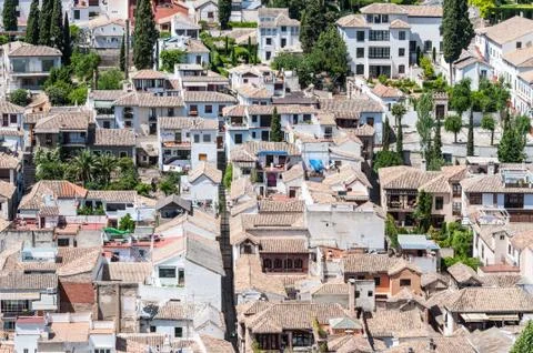 Rooftops of granada Stock Photos